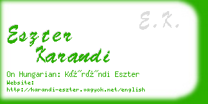 eszter karandi business card